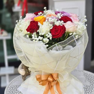 ช่อกุหลาบรวมสี