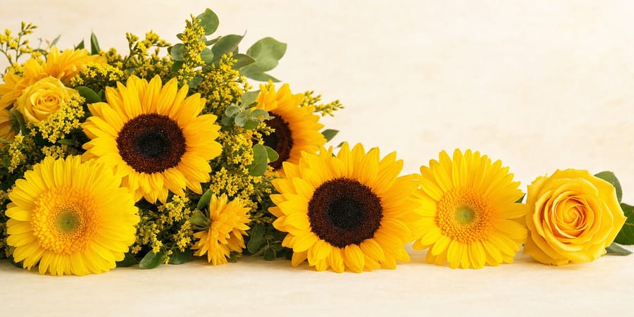 ช่อดอกไม้โทนเหลือง